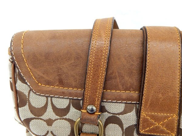 COACH　コーチ 7065 シグネチャー/スエード/レザー ハンドバッグ　スエードサッチェル - 安心保証・業界最安値の販売 福助