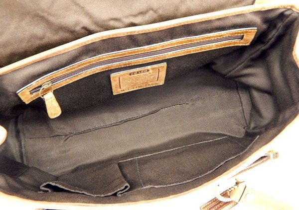 COACH　コーチ 7065 シグネチャー/スエード/レザー ハンドバッグ　スエードサッチェル - 安心保証・業界最安値の販売 福助