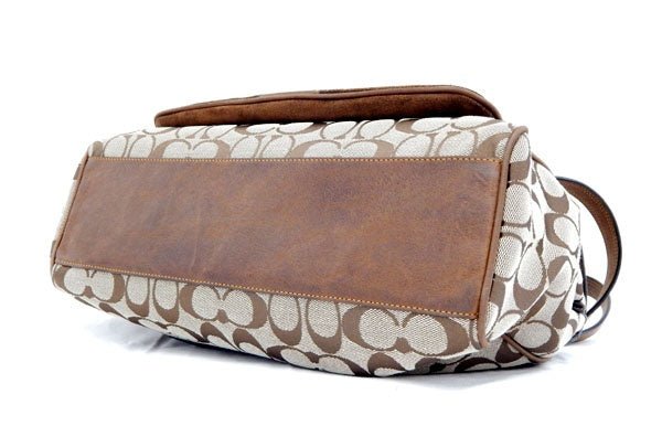 COACH　コーチ 7065 シグネチャー/スエード/レザー ハンドバッグ　スエードサッチェル - 安心保証・業界最安値の販売 福助