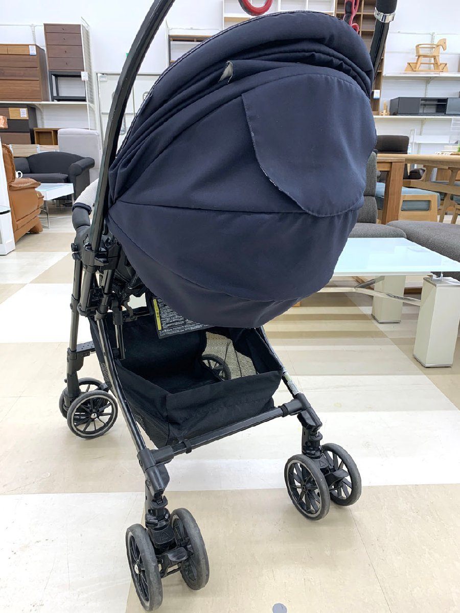Combi コンビ ホワイトレーベル メチャカル ハンディ オート4キャス エッグショック HG プリュイネイビー (NB) 両対面式 ベビーカー 中古品 - 安心保証・業界最安値の販売 福助