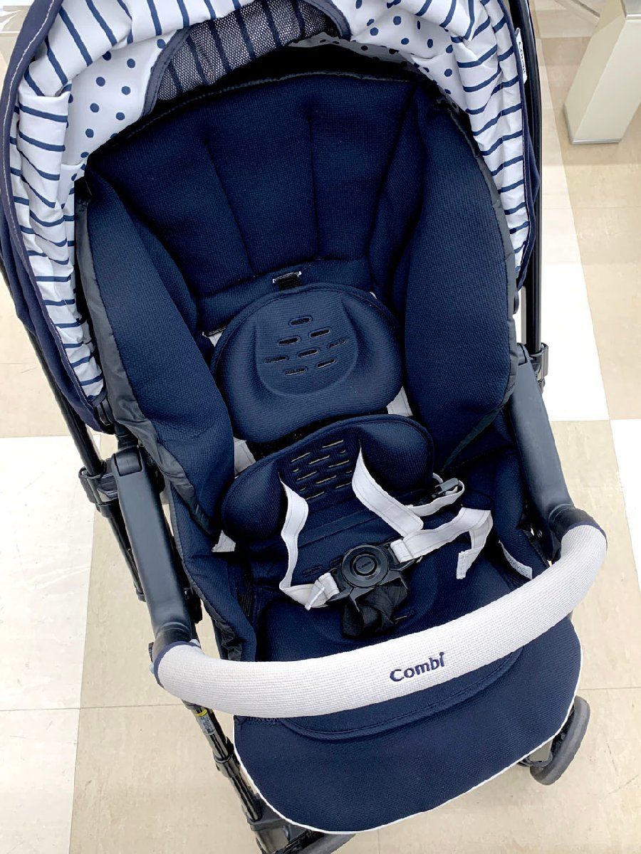 Combi コンビ ホワイトレーベル メチャカル ハンディ オート4キャス エッグショック HG プリュイネイビー (NB) 両対面式 ベビーカー 中古品 - 安心保証・業界最安値の販売 福助