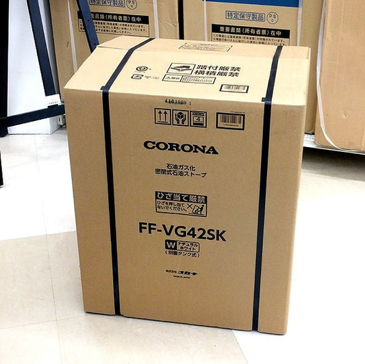 CORONA/コロナ FF - VG42SK(W) FF温風タイプ FF式石油ストーブ ナチュラルホワイト 木造11畳/コンクリート18畳 - 電動工具・楽器・ブランド・住設家電も総合リユース｜リサイクルショップ福助