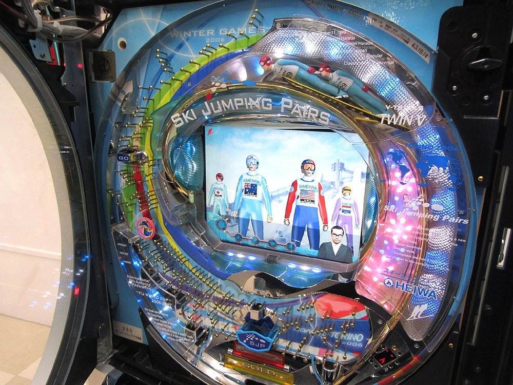 パチンコ実機 CRスキージャンプペア 中級編 循環加工済み 鍵付き - 安心保証・業界最安値の販売 福助