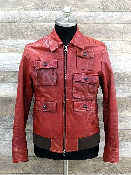 CUSTOM CULTURE/カスタムカルチャー 山羊革 レザージャケット No.164 - 1102 レッド - 安心保証・業界最安値の販売 福助