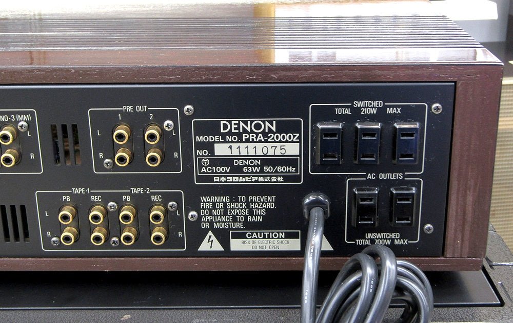 DENON デノン ステレオプリアンプ PRA - 2000Z コントロールアンプ - 安心保証・業界最安値の販売 福助