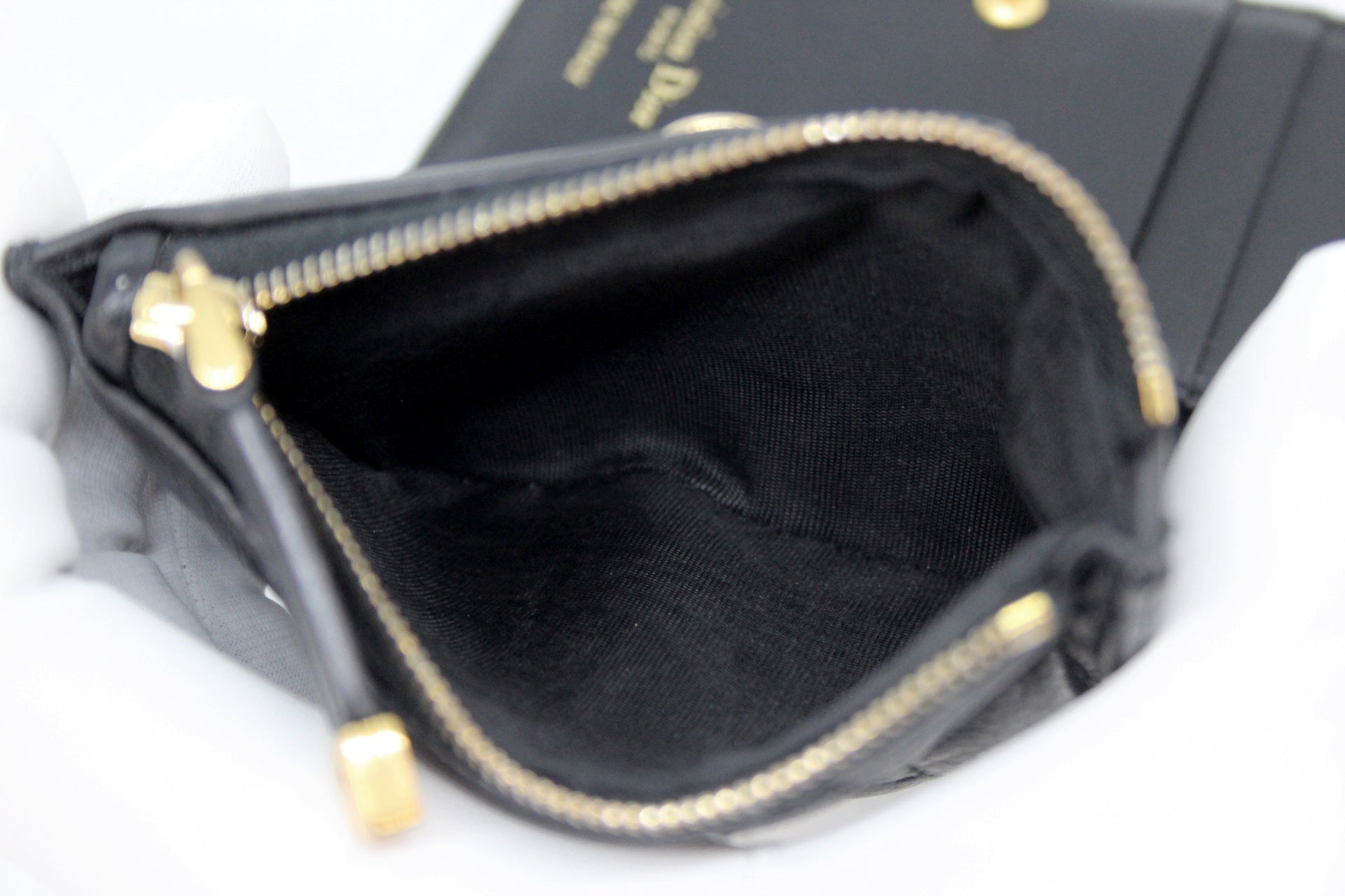 Dior Caro Dahlia ウォレット カナージュ カーフスキン ブラック ディオール カロ ダリア コンパクト 二つ折り財布 - 安心保証・業界最安値の販売 福助