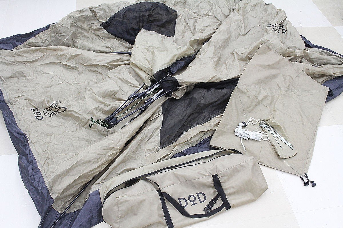 DOD(ディーオーディー) ワンタッチテント ゆったり使える 2人用 紐を引くだけ 簡単設営 T2 - 629 - TN - 安心保証・業界最安値の販売 福助