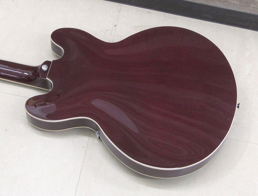 Donner セミアコギター DJP1000 Burgundy Red センターブロック有 ソフトケース他付属 - 安心保証・業界最安値の販売 福助
