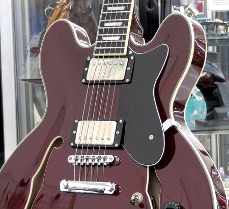 Donner セミアコギター DJP1000 Burgundy Red センターブロック有 ソフトケース他付属 - 安心保証・業界最安値の販売 福助