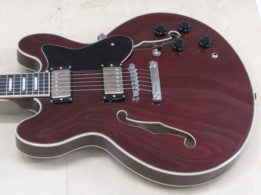 Donner セミアコギター DJP1000 Burgundy Red センターブロック有 ソフトケース他付属 - 安心保証・業界最安値の販売 福助