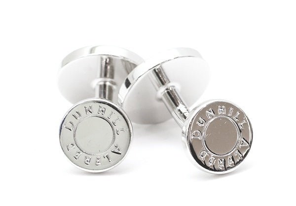 dunhill/ダンヒル ロゴ カフス シルバーカラー エンブレム ケース付属 - 安心保証・業界最安値の販売 福助