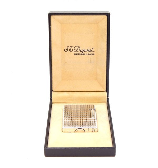 DUPONT/デュポンガスライター　ライン1　ロングブロックチェック柄　シルバー - 安心保証・業界最安値の販売 福助