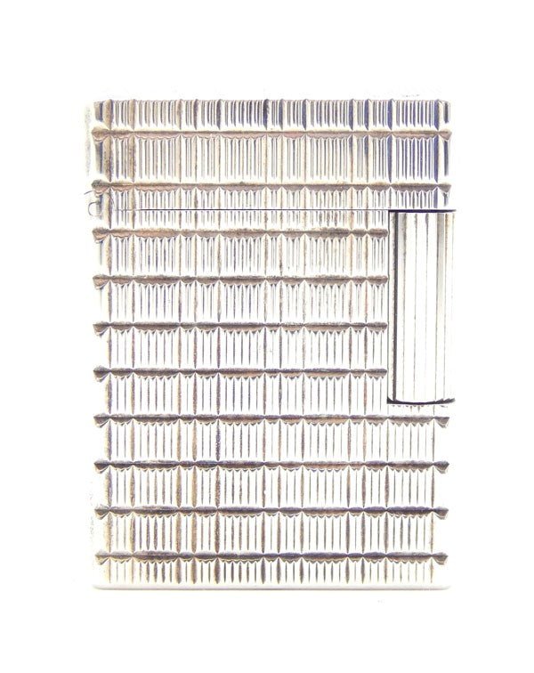 DUPONT/デュポンガスライター　ライン1　ロングブロックチェック柄　シルバー - 安心保証・業界最安値の販売 福助