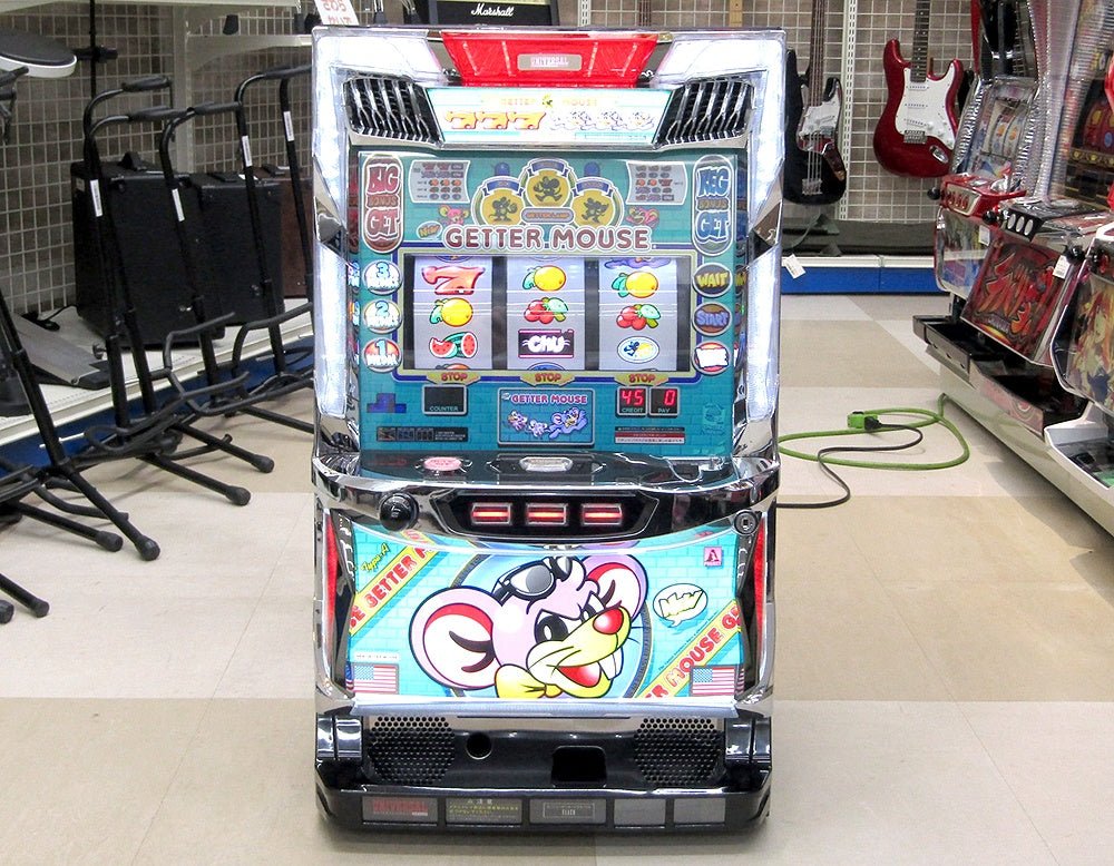 パチスロ実機 ELECO エレコ ニューゲッターマウス 6号機(6.2号機) 100V対応 コイン不要機搭載 ドアキー/設定キー付属 Vol調節有 - 安心保証・業界最安値の販売 福助