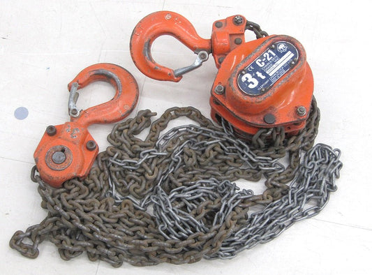 ELEPHANT 象印 フック式チェーンブロック 3t C - 21型 - 安心保証・業界最安値の販売 福助