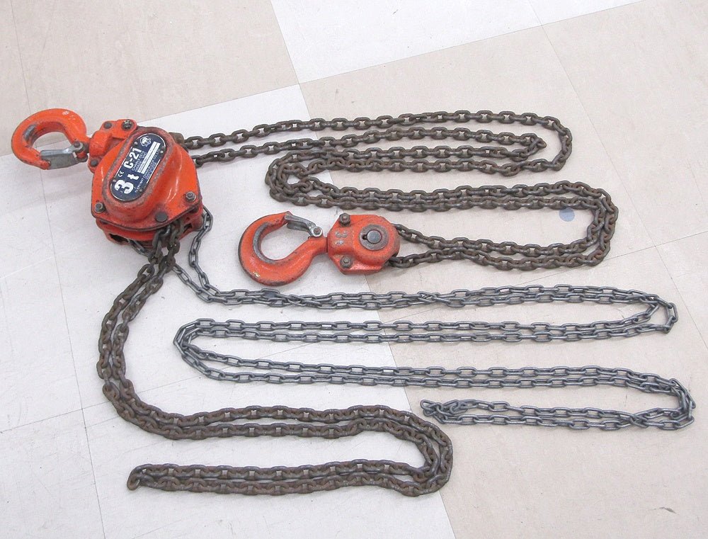 ELEPHANT 象印 フック式チェーンブロック 3t C - 21型 - 安心保証・業界最安値の販売 福助