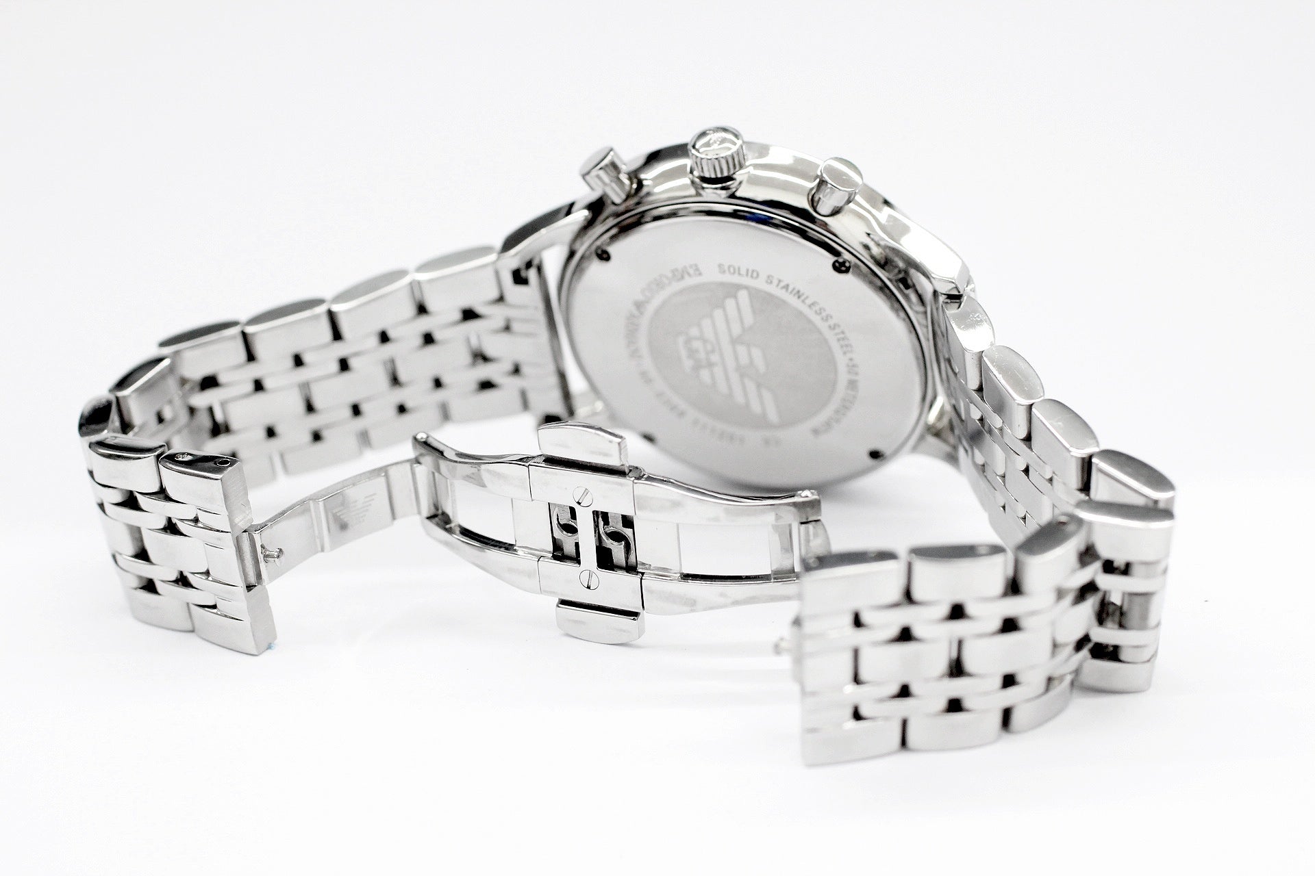 EMPORIO ARMAN(エンポリオ アルマーニ ) クロノグラフ クォーツウォッチ 腕時計 AR - 0389 ジャンク品 - 安心保証・業界最安値の販売 福助