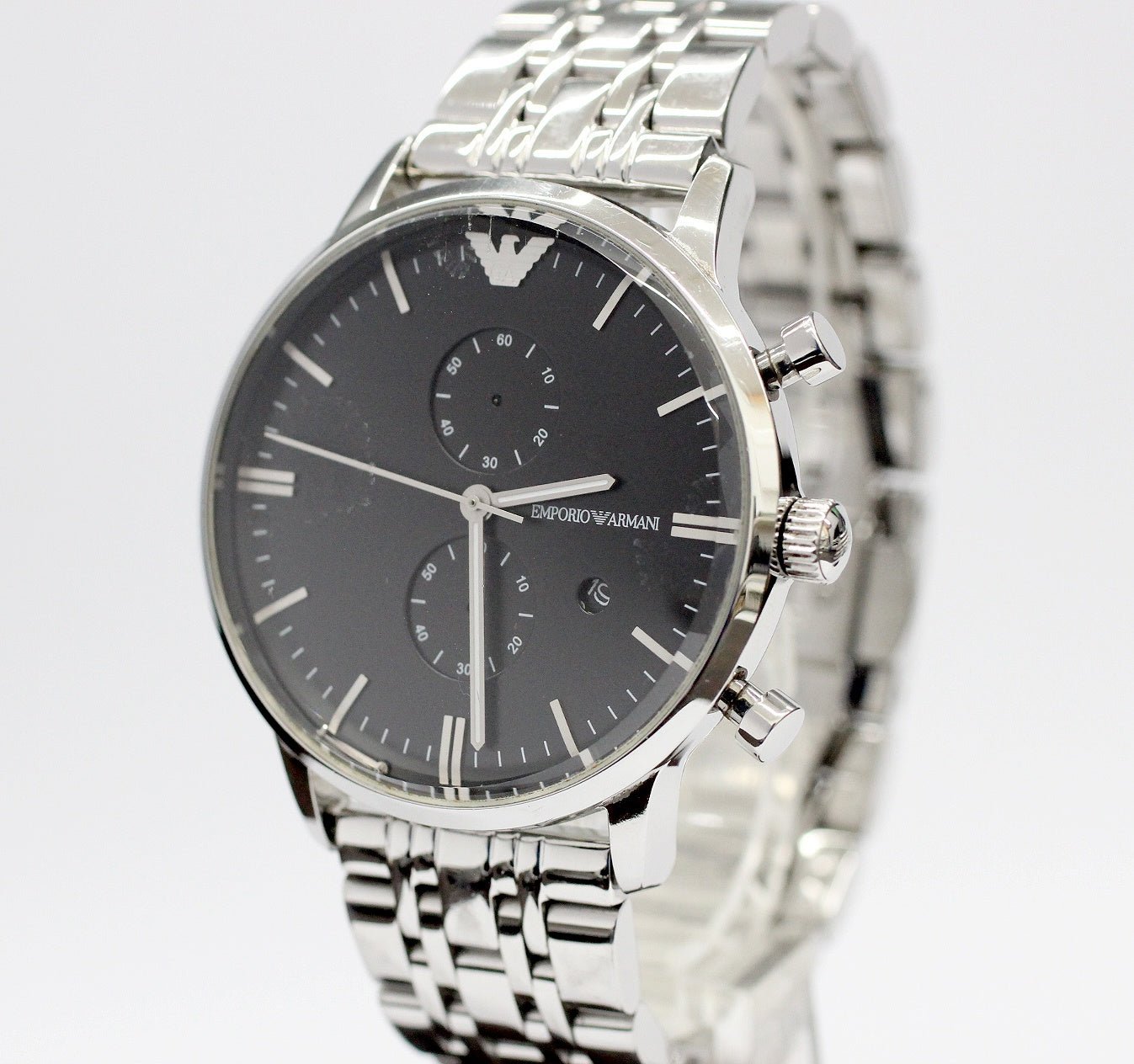 EMPORIO ARMAN(エンポリオ アルマーニ ) クロノグラフ クォーツウォッチ 腕時計 AR - 0389 ジャンク品 - 安心保証・業界最安値の販売 福助