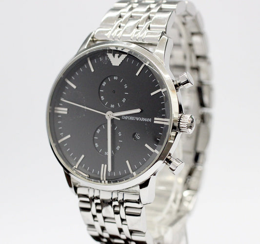 EMPORIO ARMAN(エンポリオ アルマーニ ) クロノグラフ クォーツウォッチ 腕時計 AR - 0389 ジャンク品 - 安心保証・業界最安値の販売 福助