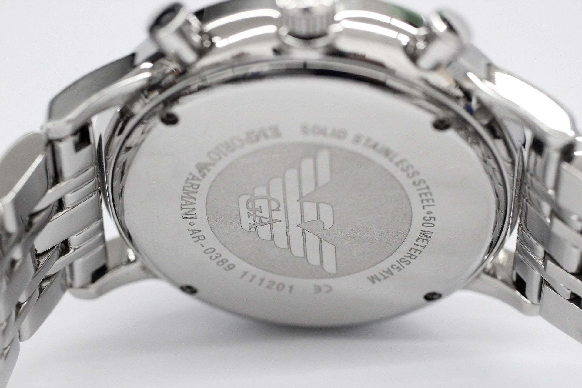 EMPORIO ARMAN(エンポリオ アルマーニ ) クロノグラフ クォーツウォッチ 腕時計 AR - 0389 ジャンク品 - 安心保証・業界最安値の販売 福助