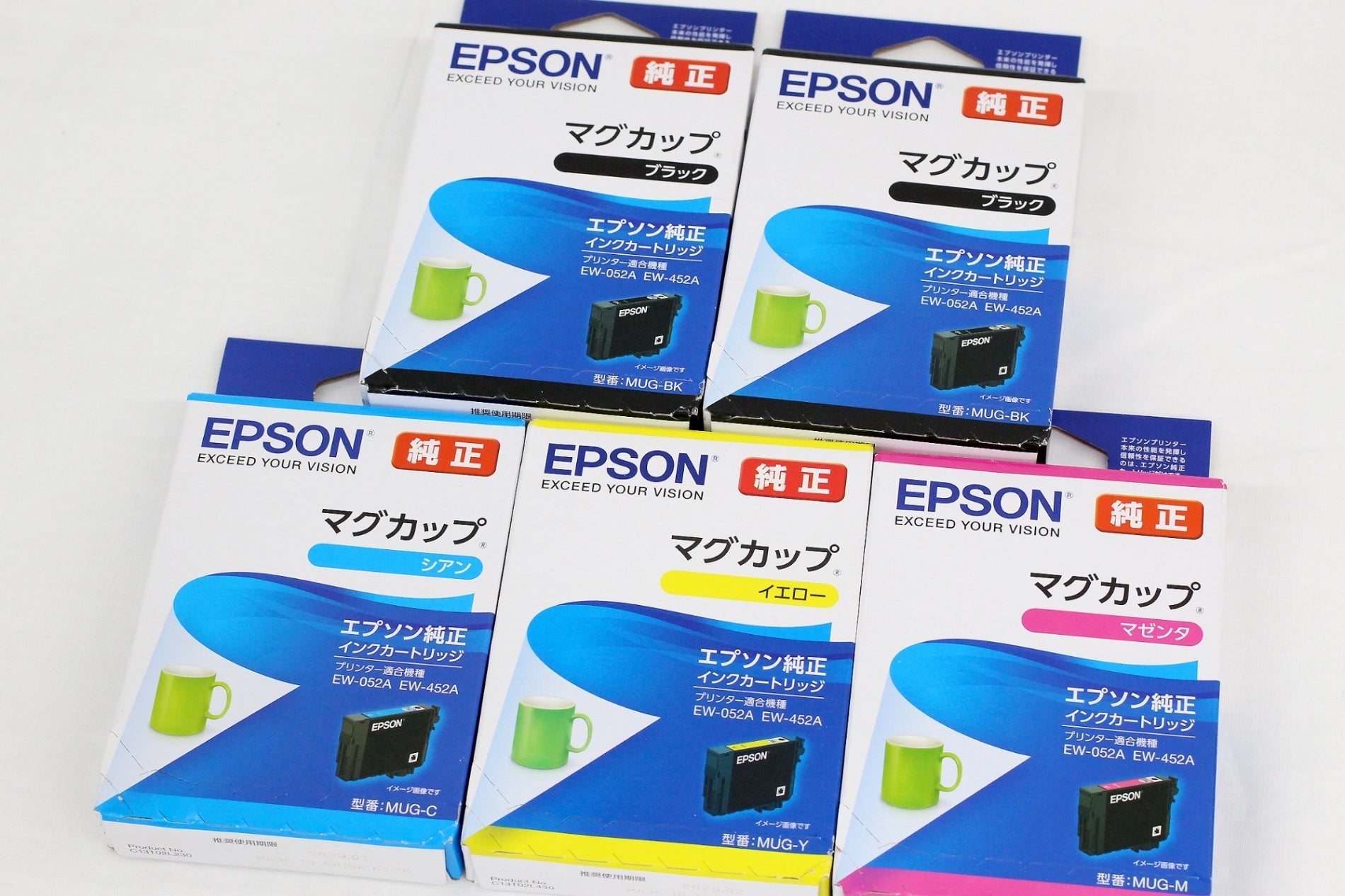 EPSON(エプソン) 純正インクカートリッジ マグカップ 5色セットMUG-BK/M/Y/C ブラック*2/マゼンタ/イエロー/シアン - 電動工具・楽器・ブランド・住設家電も総合リユース｜リサイクルショップ福助