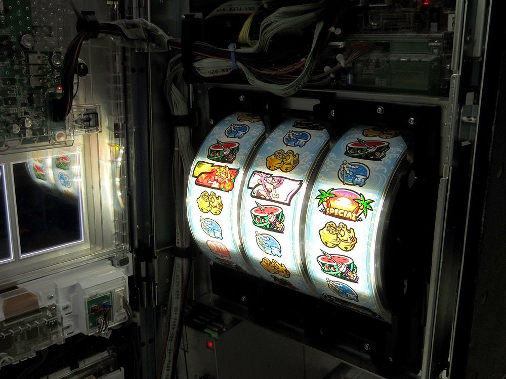 パチスロ実機 EXCITE/エキサイト 真田純勇士 ラブストライク 5号機 コイン不要機付き 100V対応 無段階Volつまみ搭載 - 電動工具・楽器・ブランド・住設家電も総合リユース｜リサイクルショップ福助