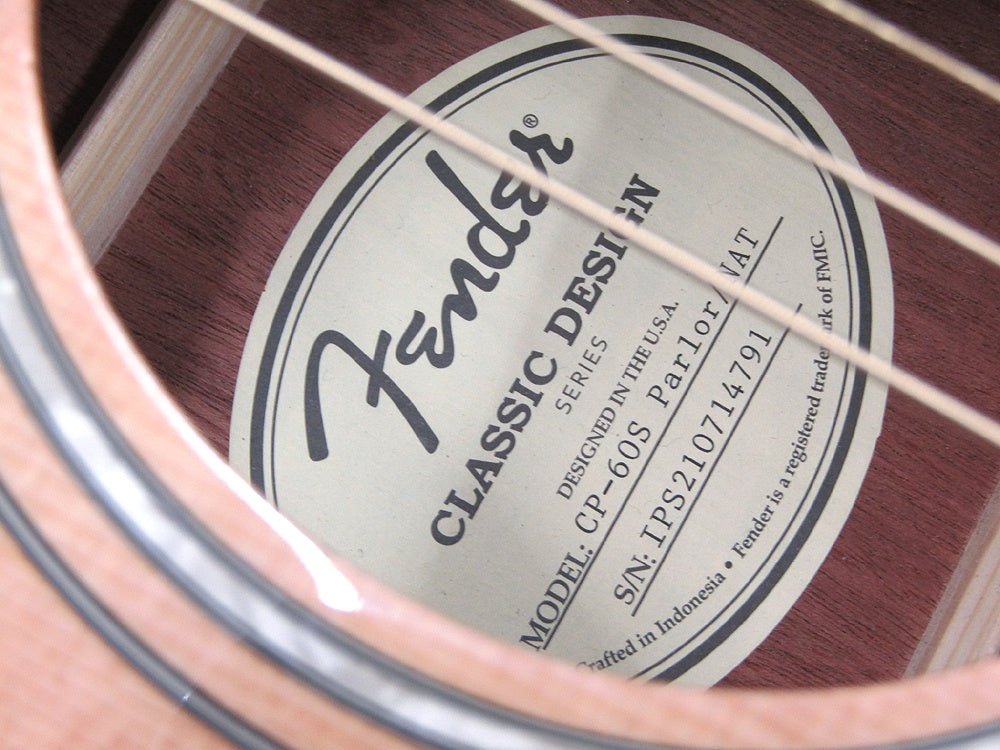 Fender フェンダー アコースティックギター CP - 60S Parlor NAT - 安心保証・業界最安値の販売 福助