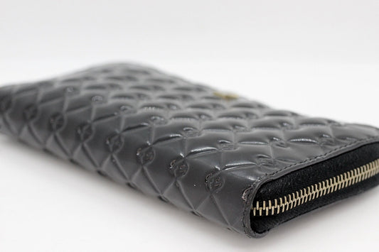 FENDI(フェンディ) ジップウォレット ラウンドファスナー 長財布 エナメル 黒/ブラック 8M0024 - 安心保証・業界最安値の販売 福助