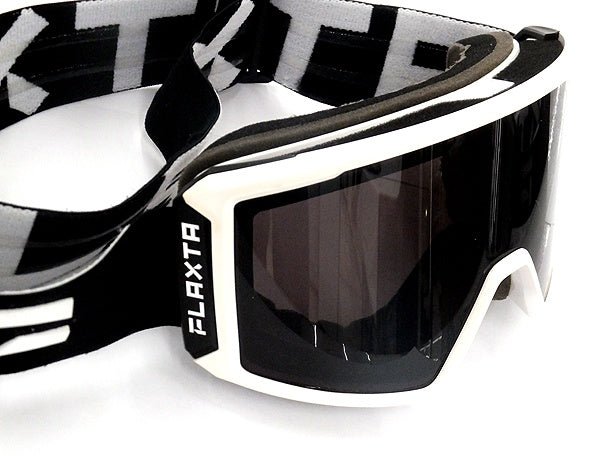Flaxta/フラクスタ スキーゴーグル Evoke Black/White ブラック/ホワイト ブラックミラーレンズ 円筒型ダブルレンズ - 安心保証・業界最安値の販売 福助