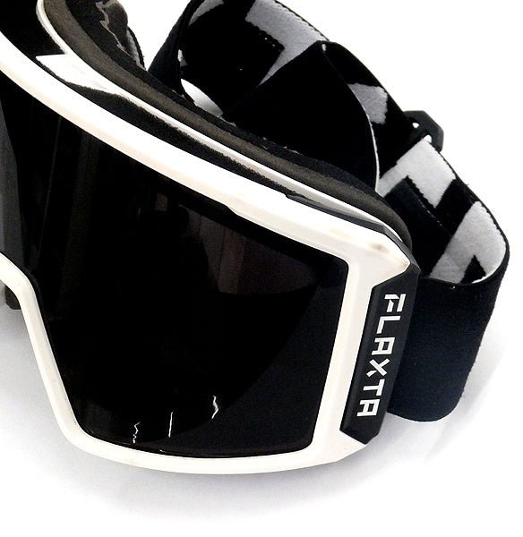 Flaxta/フラクスタ スキーゴーグル Evoke Black/White ブラック/ホワイト ブラックミラーレンズ 円筒型ダブルレンズ - 安心保証・業界最安値の販売 福助