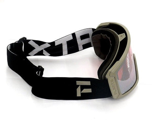 Flaxta/フラクスタ スキーゴーグル Evoke Sandstone サンドストーン/シルバーミラーレンズ 円筒型ダブルレンズ - 安心保証・業界最安値の販売 福助