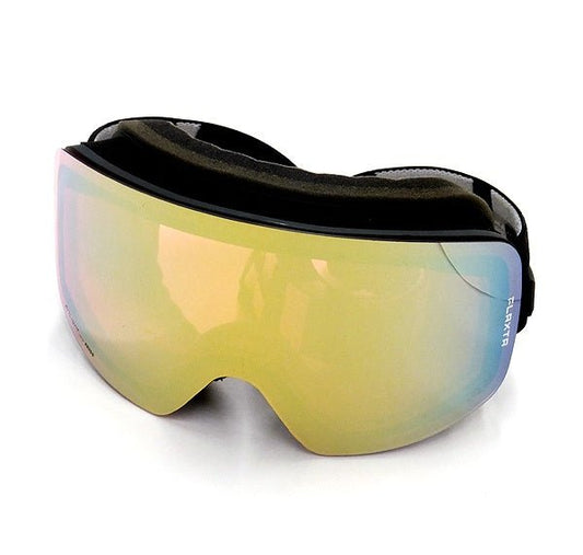 Flaxta/フラクスタ スキーゴーグル Prime Black ブラック/ゴールドミラーレンズ 80120 円筒型二重レンズ - 安心保証・業界最安値の販売 福助