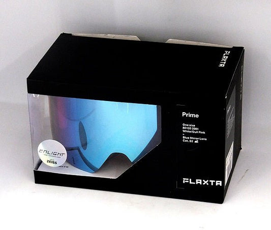 Flaxta/フラクスタ スキーゴーグル Prime White/Dull Pink ホワイト/ダルピンク ブルーミラーレンズ 80120 2081 円筒型二重レンズ - 安心保証・業界最安値の販売 福助