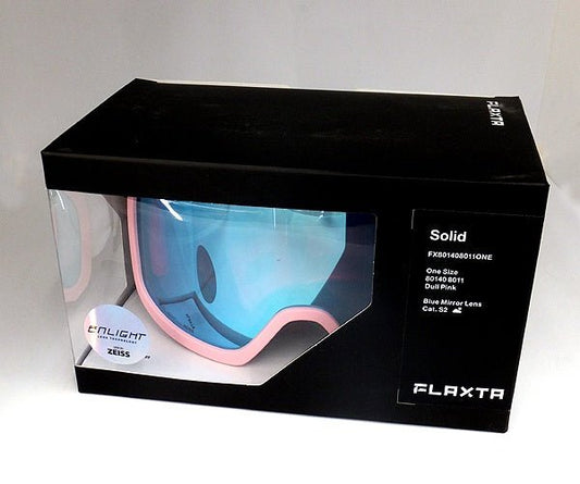 Flaxta/フラクスタ スキーゴーグル Solid Dull Pink ダルピンク/ブルーミラーレンズ 80140 8011 円筒型ダブルレンズ - 安心保証・業界最安値の販売 福助