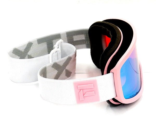 Flaxta/フラクスタ スキーゴーグル Solid Dull Pink ダルピンク/ブルーミラーレンズ 80140 8011 円筒型ダブルレンズ - 安心保証・業界最安値の販売 福助