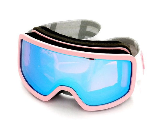 Flaxta/フラクスタ スキーゴーグル Solid Dull Pink ダルピンク/ブルーミラーレンズ 80140 8011 円筒型ダブルレンズ - 安心保証・業界最安値の販売 福助