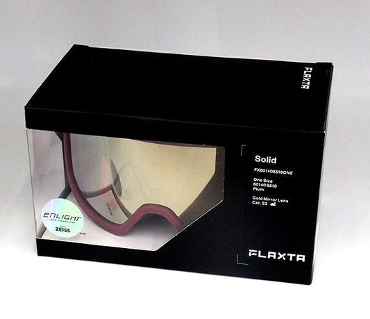 Flaxta/フラクスタ スキーゴーグル Solid Plim プラム/ゴールドミラーレンズ 80140 8510 円筒型ダブルレンズ - 安心保証・業界最安値の販売 福助