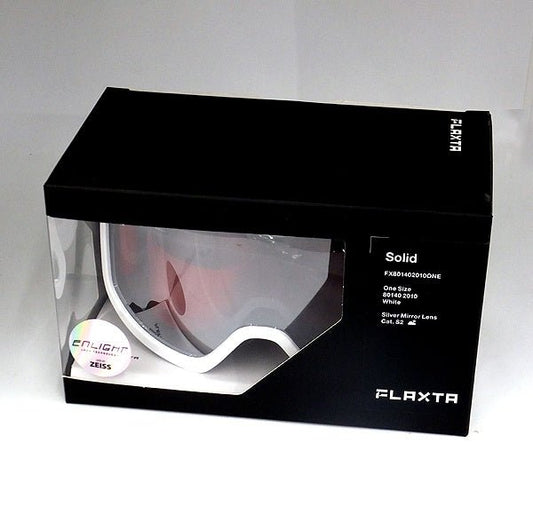Flaxta/フラクスタ スキーゴーグル Solid White ホワイト/シルバーミラーレンズ 80140 2010 円筒型ダブルレンズ - 安心保証・業界最安値の販売 福助