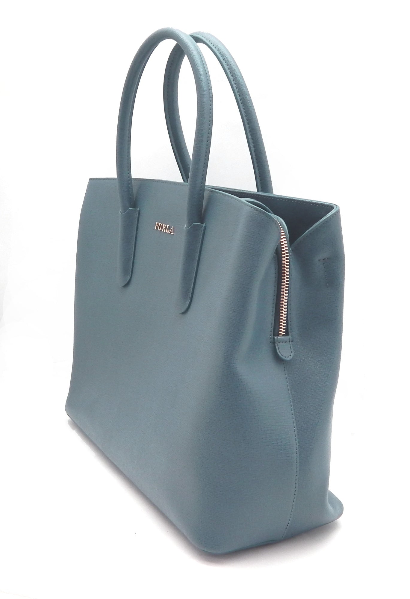 FURLA フルラ TESSA Large tote 2WAY トートバッグ ブルー - 安心保証・業界最安値の販売 福助