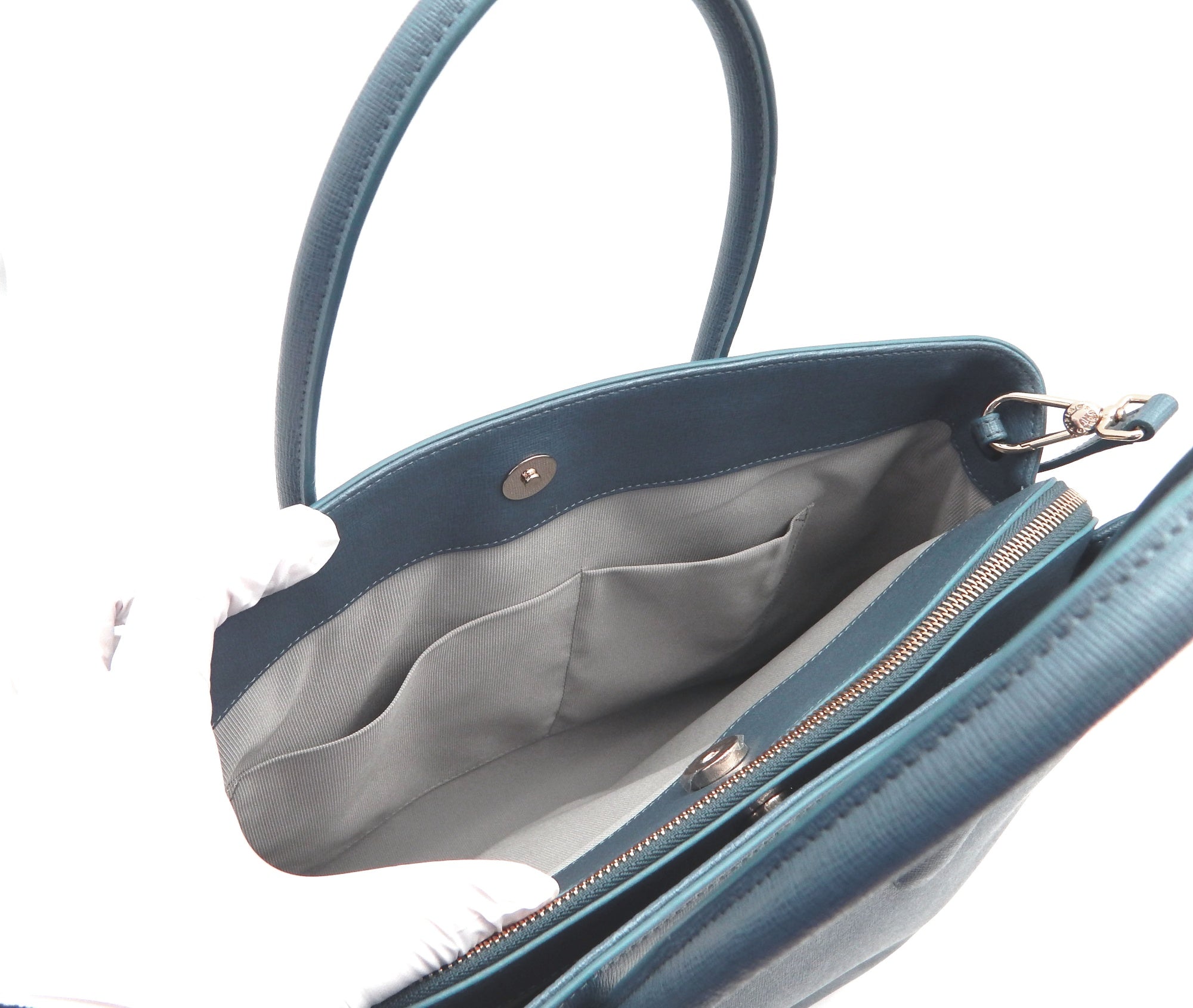 FURLA フルラ TESSA Large tote 2WAY トートバッグ ブルー - 安心保証・業界最安値の販売 福助