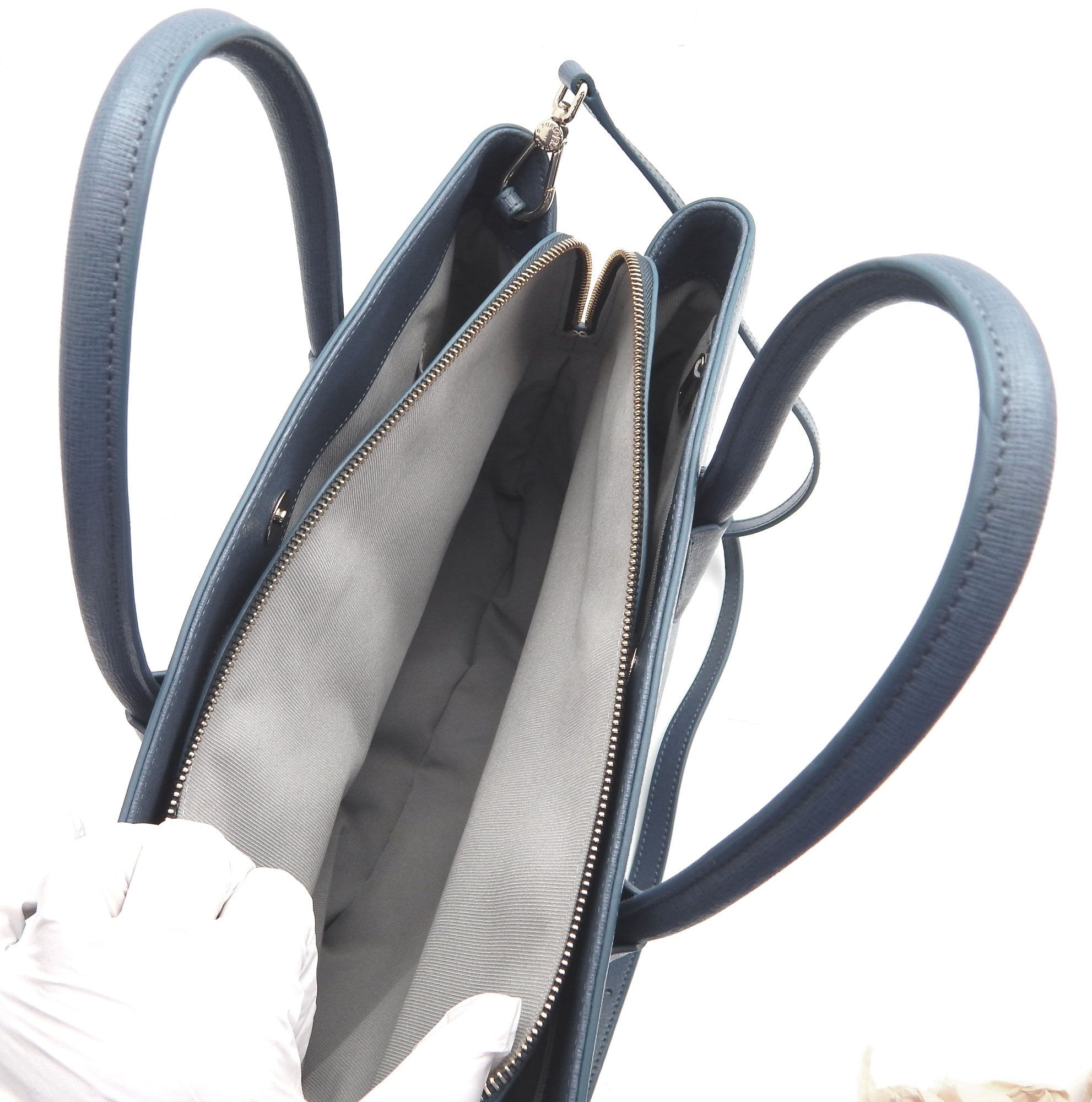 FURLA フルラ TESSA Large tote 2WAY トートバッグ ブルー - 安心保証・業界最安値の販売 福助