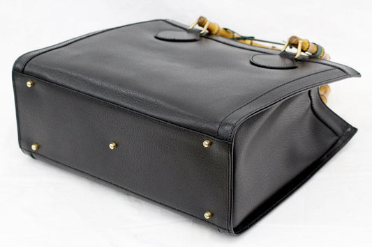 GUCCI(グッチ) バンブー ハンドバッグ レザー ブラック 002 0260 200110 - 電動工具・楽器・ブランド・住設家電も総合リユース｜リサイクルショップ福助