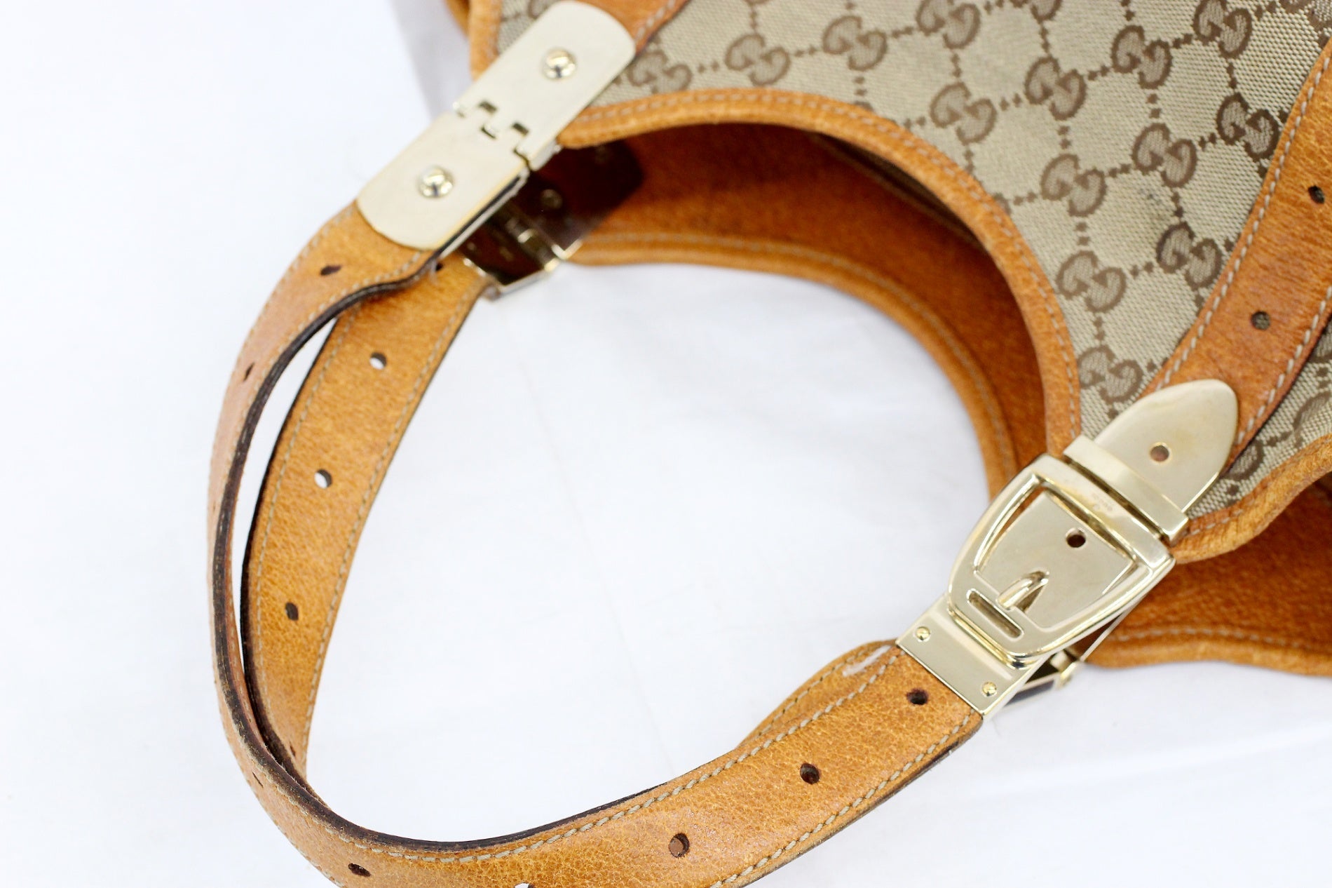 GUCCI(グッチ) トートバッグ/ハンドバッグ 145769 GGキャンバス レザー ベージュ×ブラウン - 電動工具・楽器・ブランド・住設家電も総合リユース｜リサイクルショップ福助