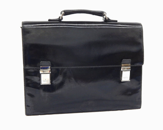 GUCCI(グッチ) パテントレザー メンズ ブリーフケース ブラック 190281 - 安心保証・業界最安値の販売 福助