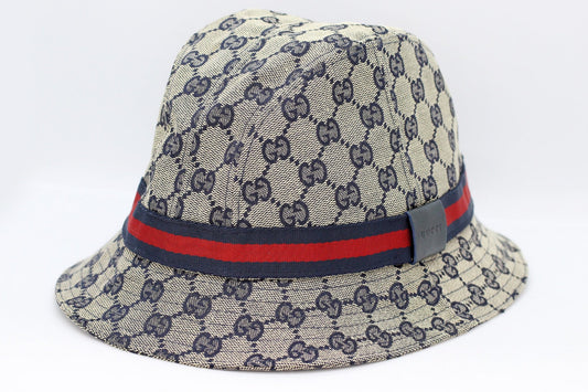 GUCCI(グッチ) バケットハット シェリーライン GGキャンバス 030367 28867 ネイビー - 電動工具・楽器・ブランド・住設家電も総合リユース｜リサイクルショップ福助