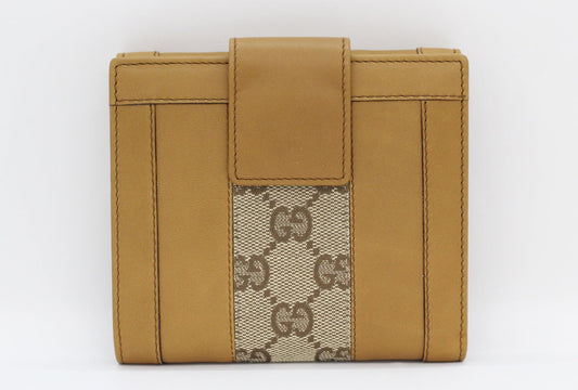 GUCCI(グッチ) Wホック 二つ折り財布 120927 203887 GGキャンバス/レザー - 電動工具・楽器・ブランド・住設家電も総合リユース｜リサイクルショップ福助