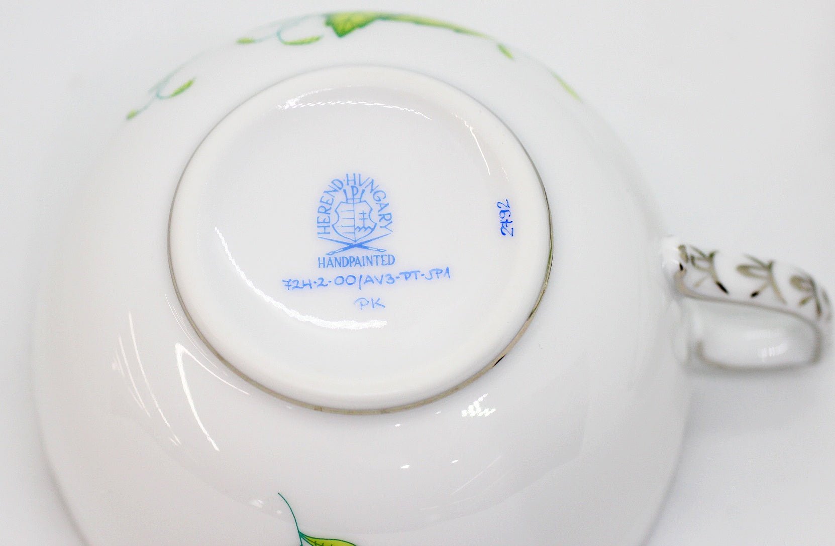 HEREND(ヘレンド) アポニー・キーライムグリーン ティーカップ&ソーサー 2客セット ペア - 安心保証・業界最安値の販売 福助