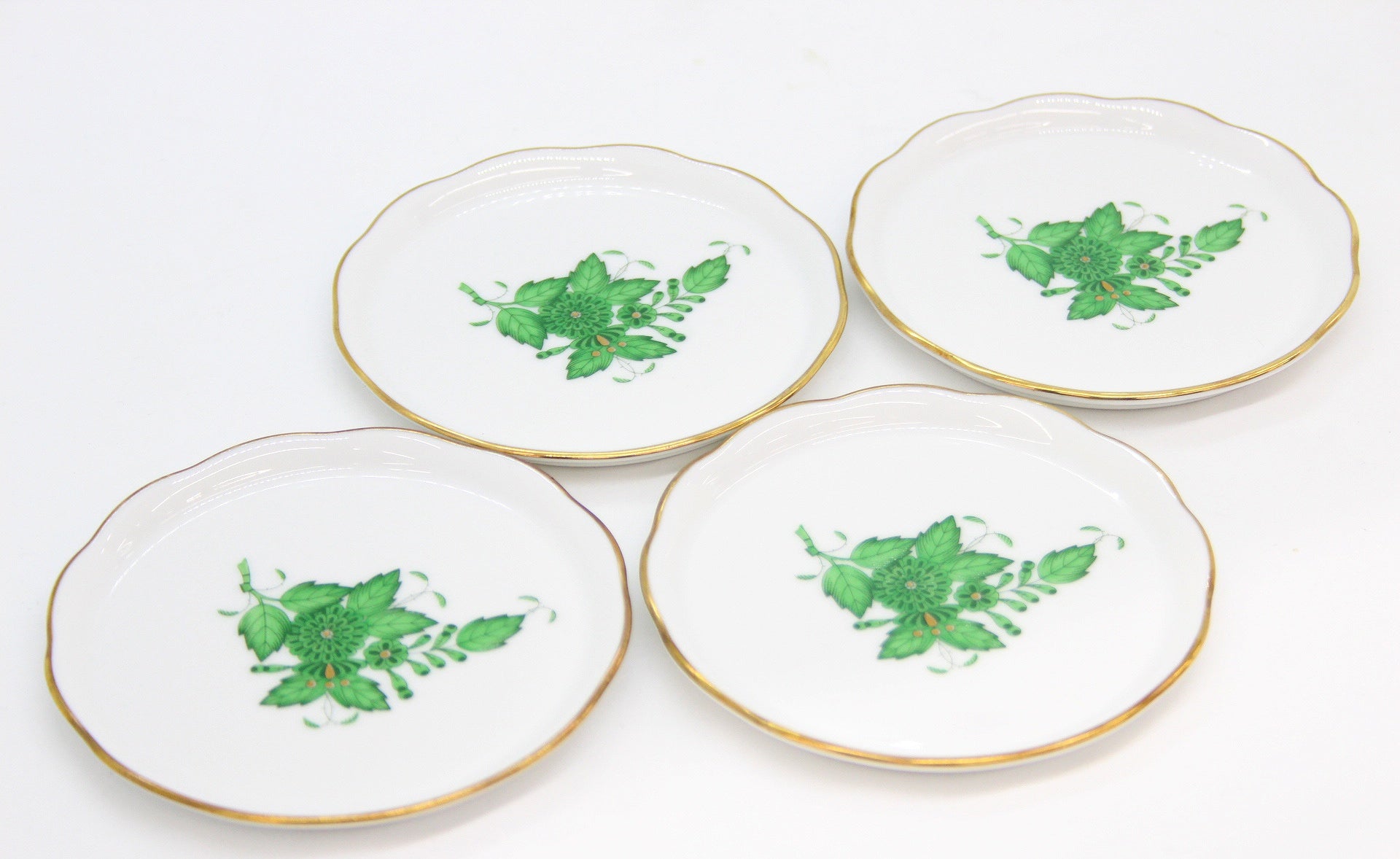 HEREND(ヘレンド) アポニー グリーン クリスマスギフト 2016 コースター 小皿 4枚セット - 安心保証・業界最安値の販売 福助