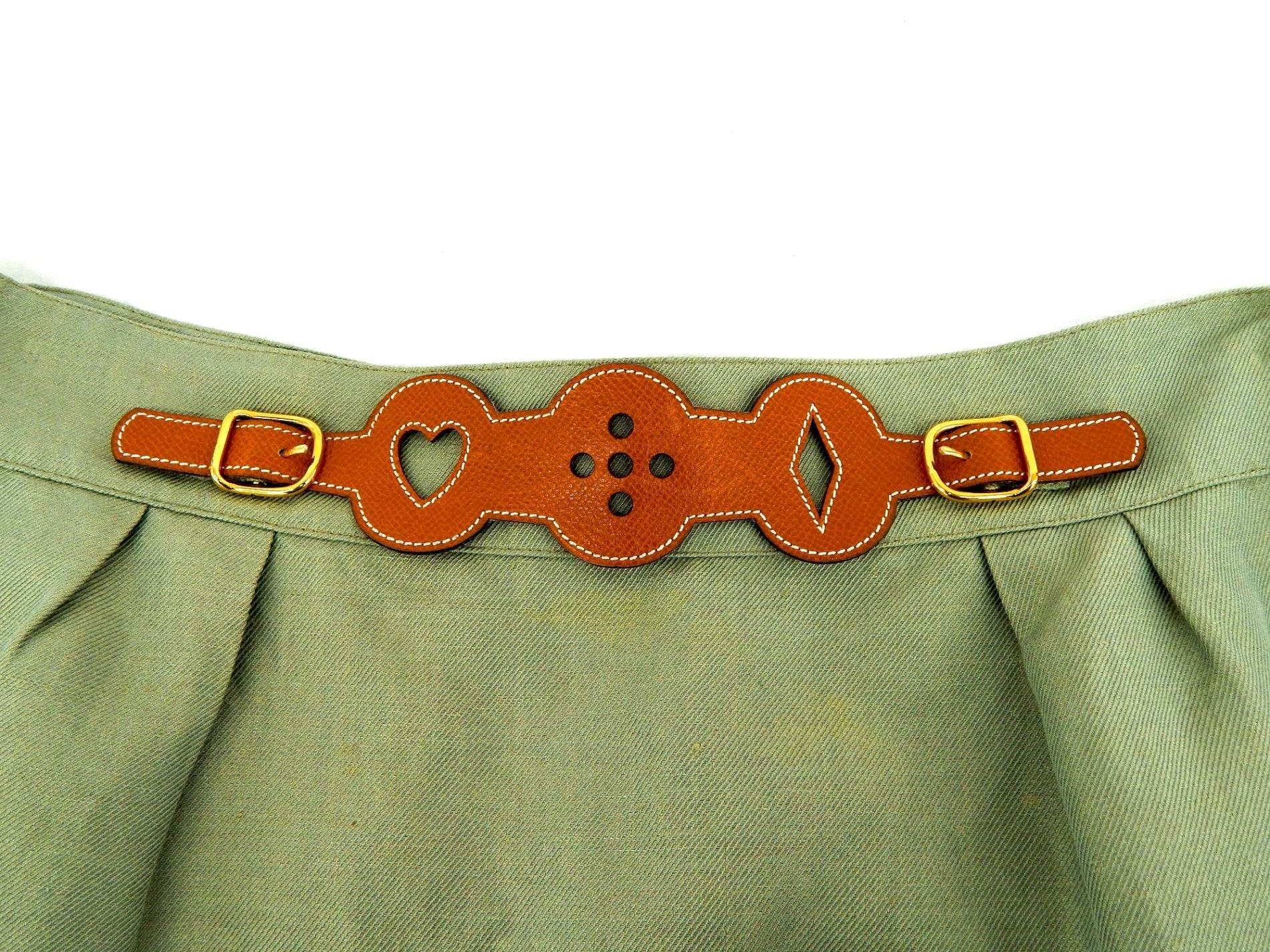 HERMES(エルメス) 革飾りベルト スカート 〇P刻印 サイズ40相当 - 安心保証・業界最安値の販売 福助