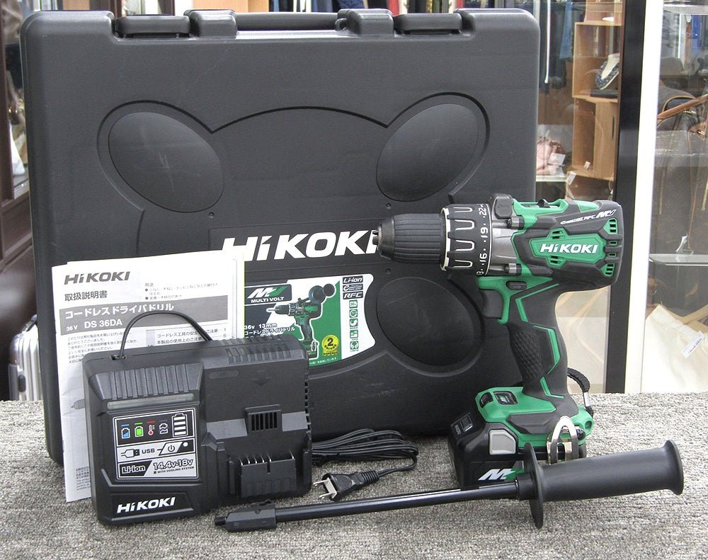 HiKOKI ハイコーキ コードレスドリルドライバ DS36DA(2XP) 36Vマルチボルト - 電動工具・楽器・ブランド・住設家電も総合リユース｜リサイクルショップ福助